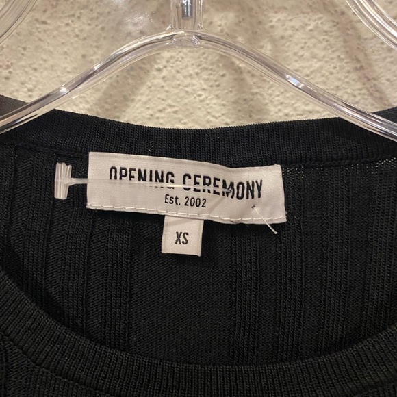 Opening Ceremony Linear Ribbed Crop Top Size XS EUC - Picture 3 of 5